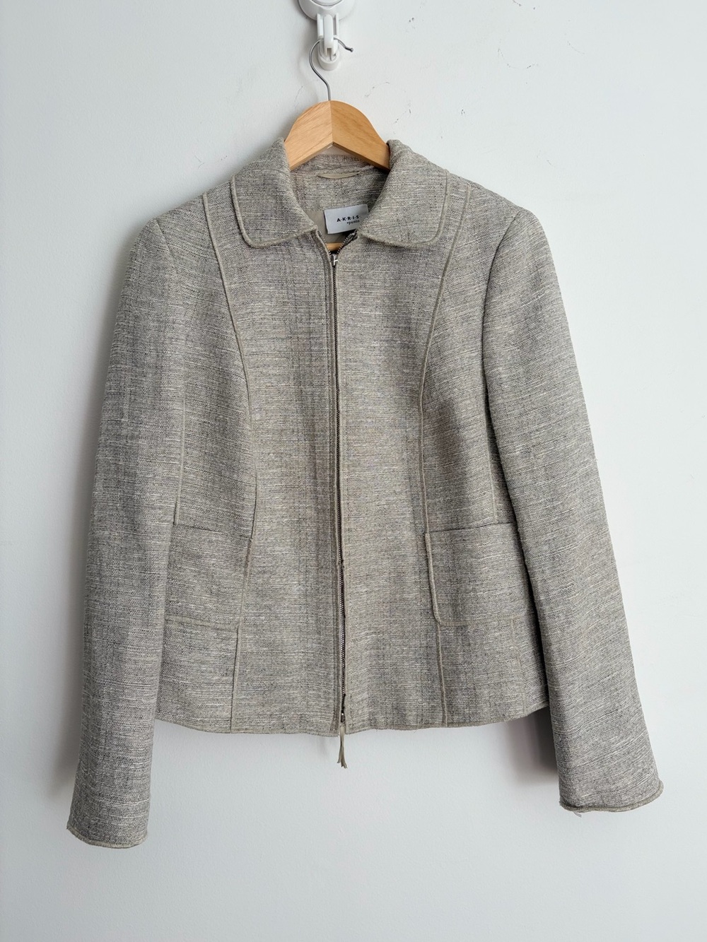 Akris Punto Multitonal Tweed Zip Jacket Quiet Luxury 12